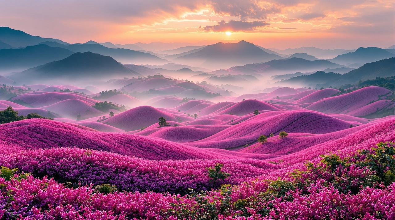 精彩视频 - 贵州百里杜鹃花海全景实拍